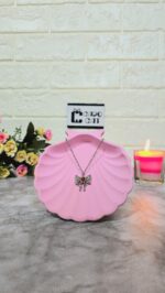 گردنبند پینترستی پاپیون نگین دار - تصویر 3