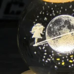 گوی کریستالی طرح ماه و دختر - تصویر 2