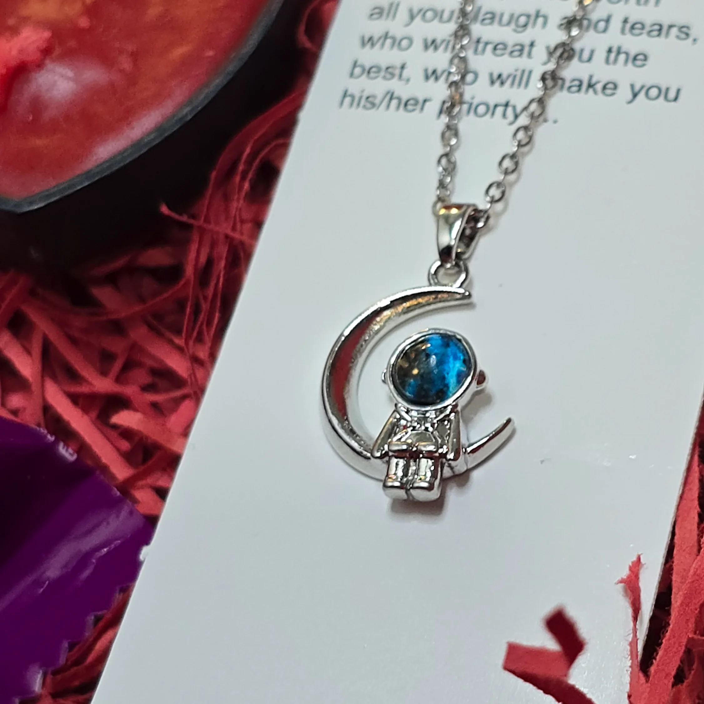 ۲۰۲۵۰۱۲۵_۰۰۱۵۵۰ گردنبند کهکشانی فضانورد و ماه - تصویر 1